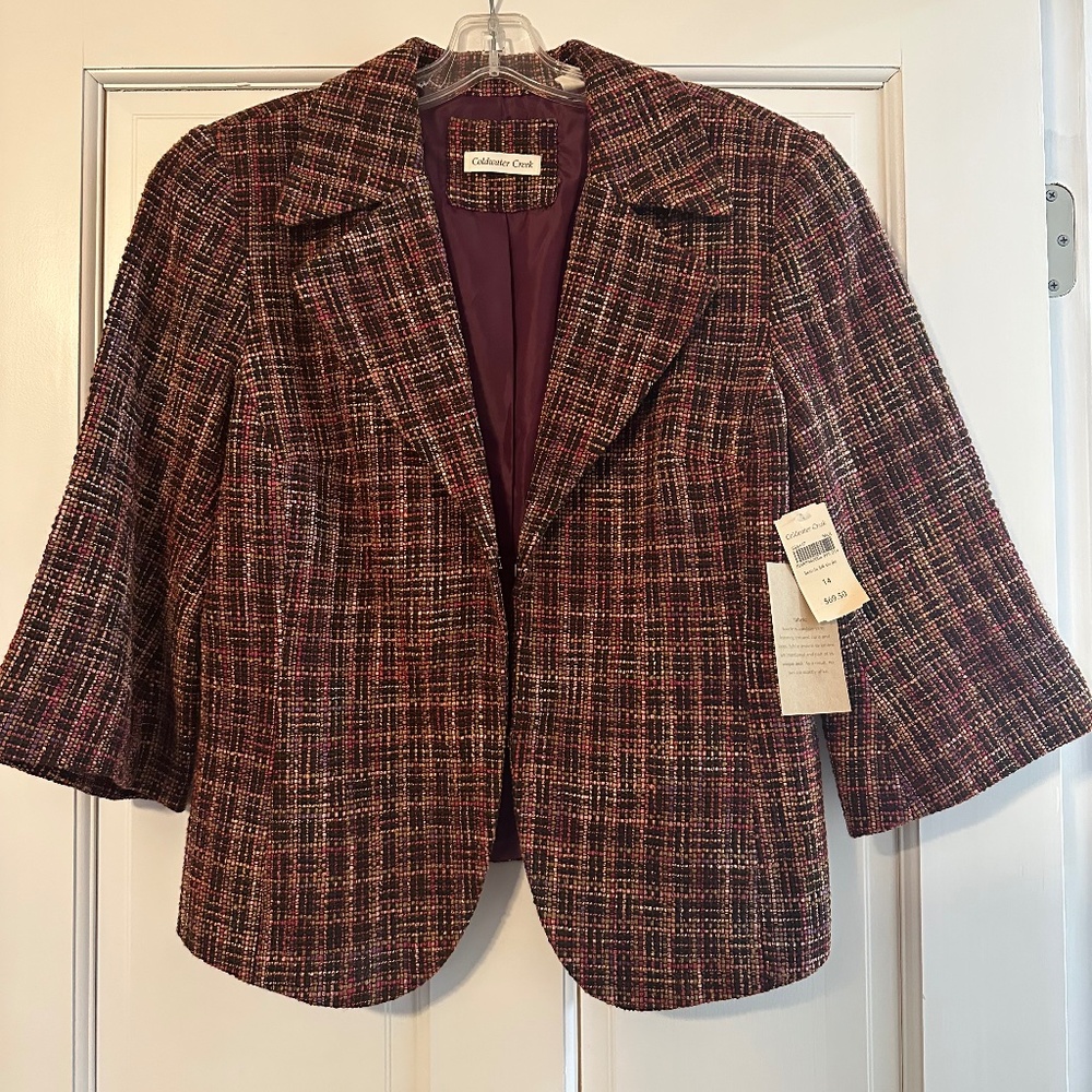 Coldwater Creek 3/4 sleeve boucle jacket - new with tags